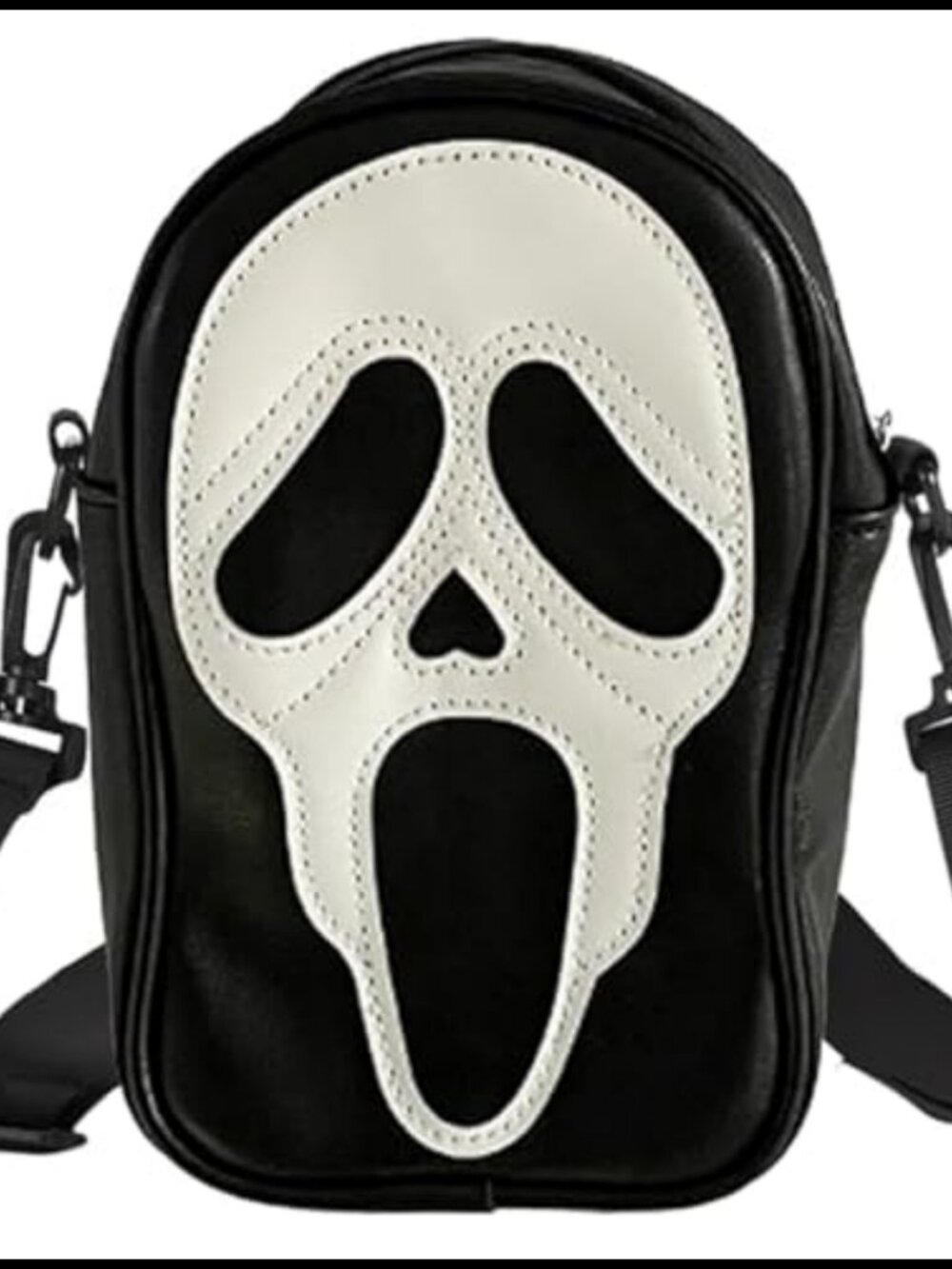 Scream Ghost Face PU Crossbody Goth Sling Bag Adjustable Detachable